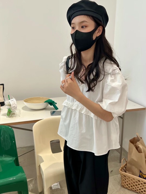 New year in early spring! [sanbara] elegant, beautiful and playful short sleeve T-shirt (excluding necklace) y9256# LSW