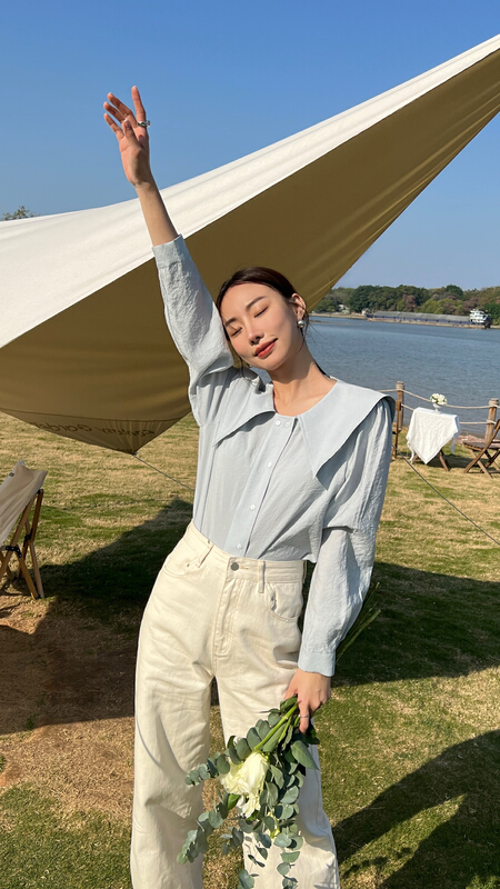 New year in early spring! [context sense] age reducing Versatile Single breasted shirt mnc931# CLS