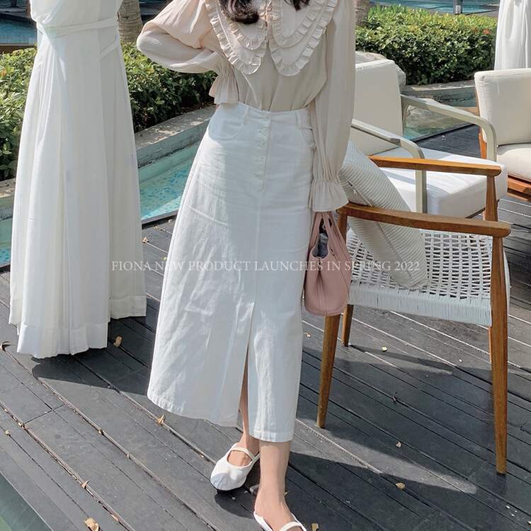 Original price 92.99! New year in early spring! [finoa] A-line skirt, stiff silhouette, Hip Wrap Skirt 10051# CLS