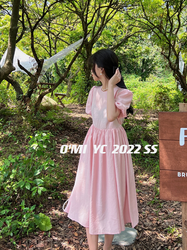 New in early summer! [O MI] French retro bubble sleeve dress ys-7210# HBx