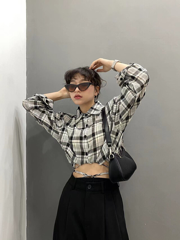 [b.boom] design strap short shirt 2718\ozq