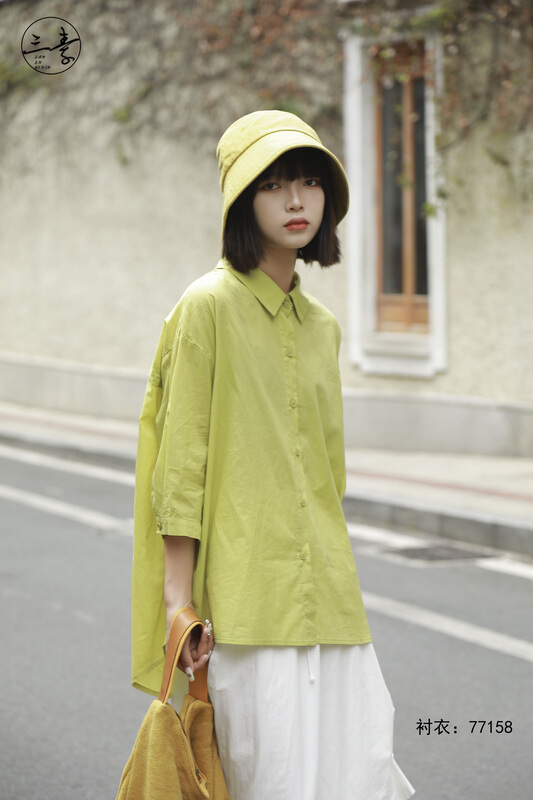 goods in stock! New in early summer! [original of three vegetarian clothes] simple temperament, casual and loose sunscreen shirt 77158# XYJ