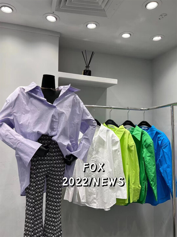 New year in early spring! [fox] single breasted comfortable Korean shirt 8371# WTT