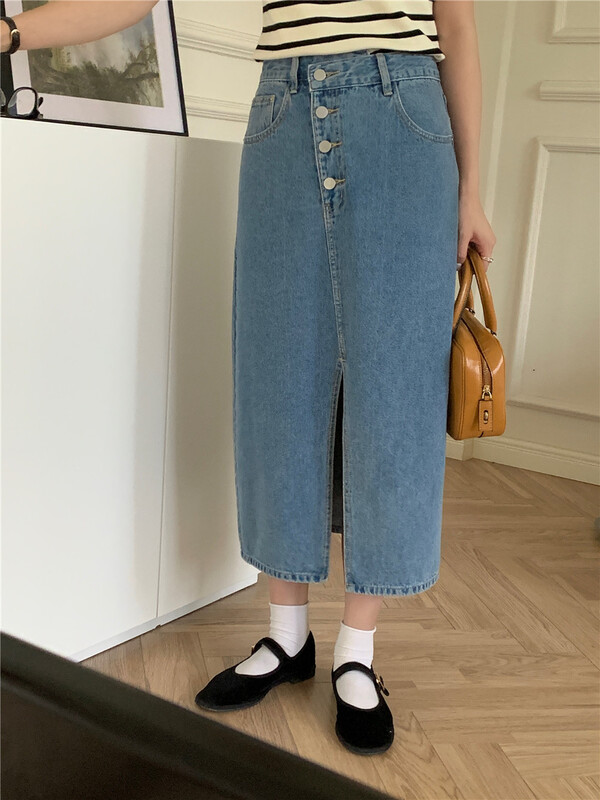 [feeding] Korean casual slim denim skirt ys3-5851# cqw