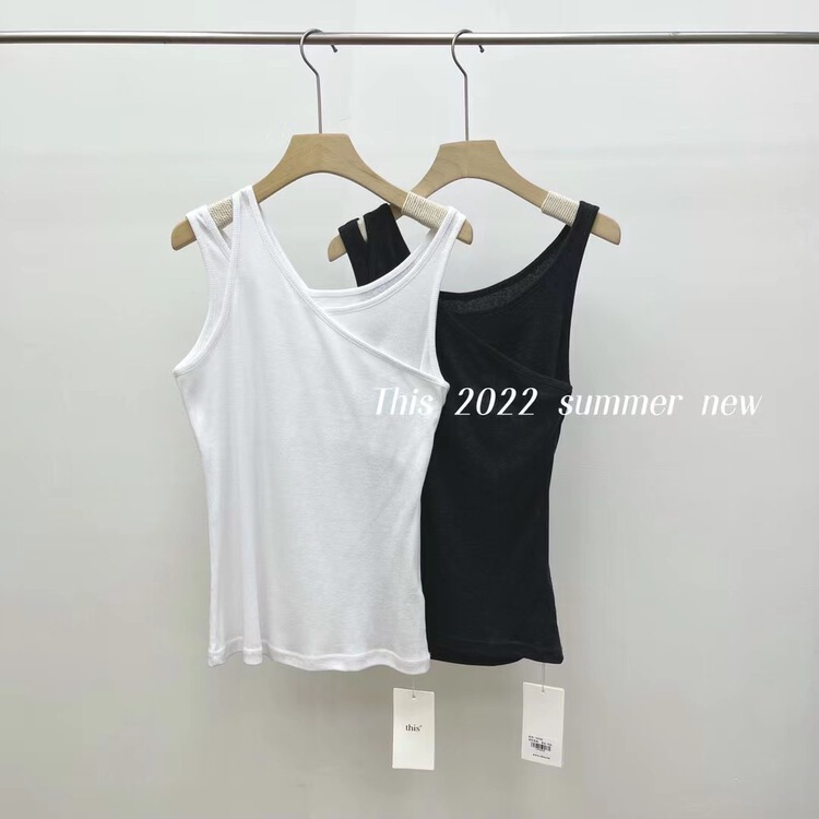 [this] fake two pieces of versatile solid color vest / suspender top288# CSX