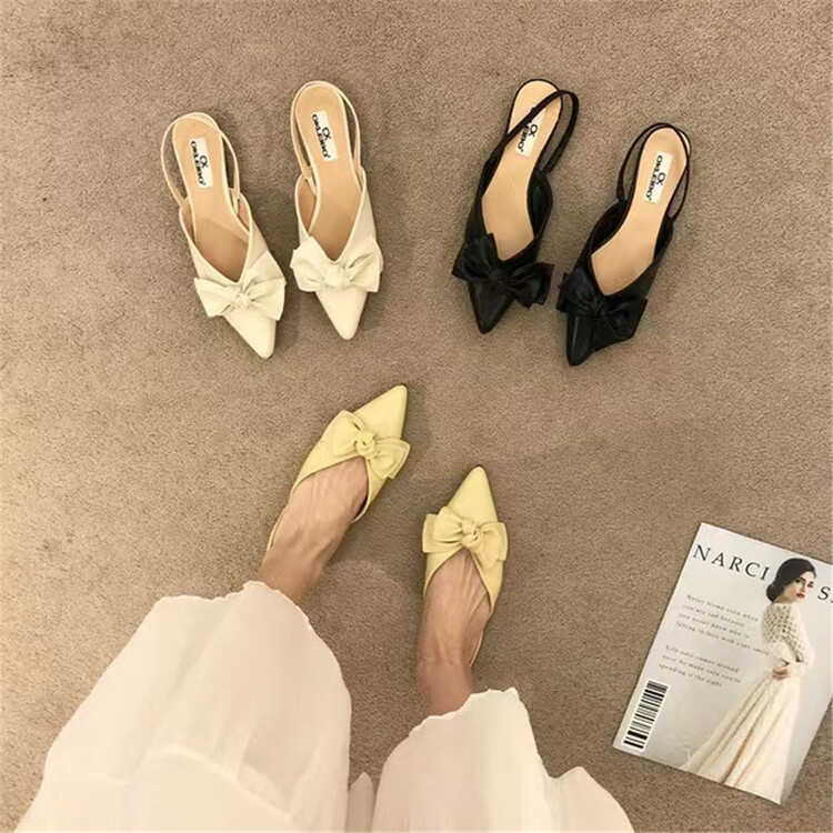 [DS. Gift] bow knot simple and comfortable low flat heel 5289# LSL