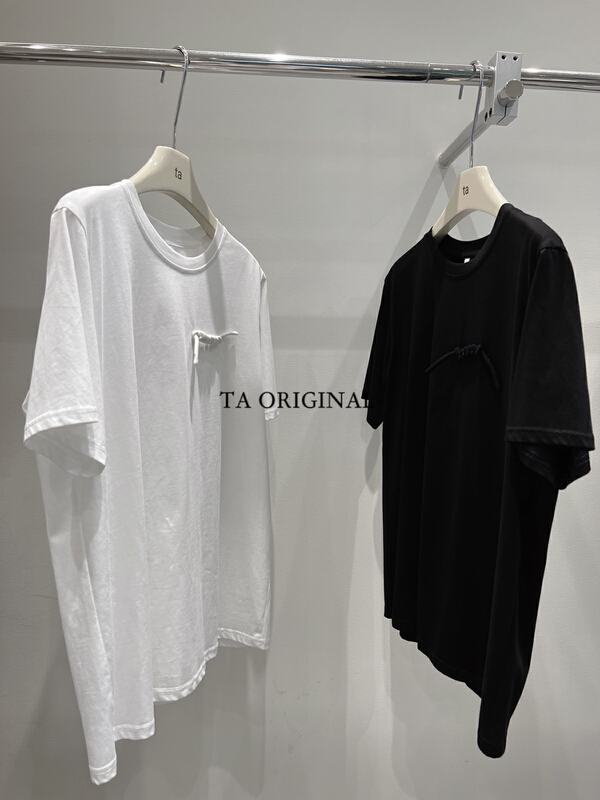 [TA] simple fried dough twist braid decorative short sleeve T-shirt 5360\ll