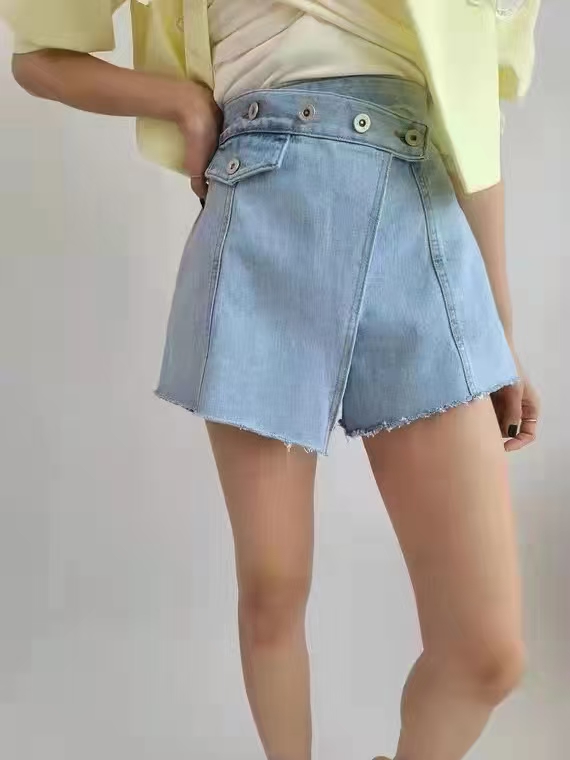 [x2 Fansi feather] high waist slim fashion denim shorts 8200# WTT
