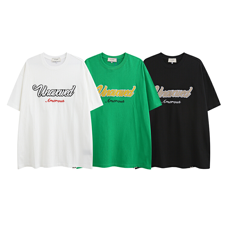 [the unaved] men's and women's personalized letter embroidered short sleeve T-shirt 2522# ZZL