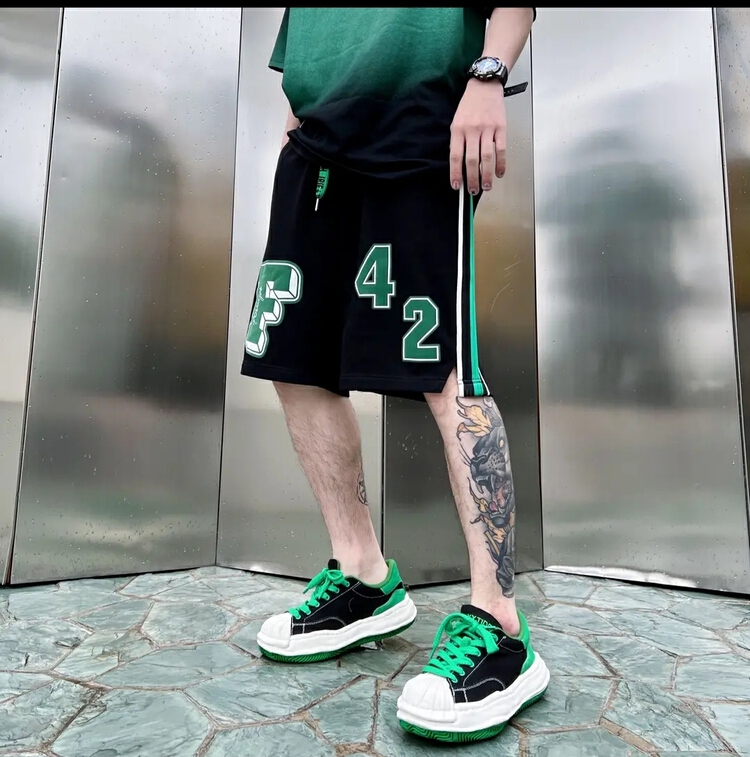 New in early summer! [DDV] comfortable drawstring foam printed lettered casual shorts d2251# ZZL