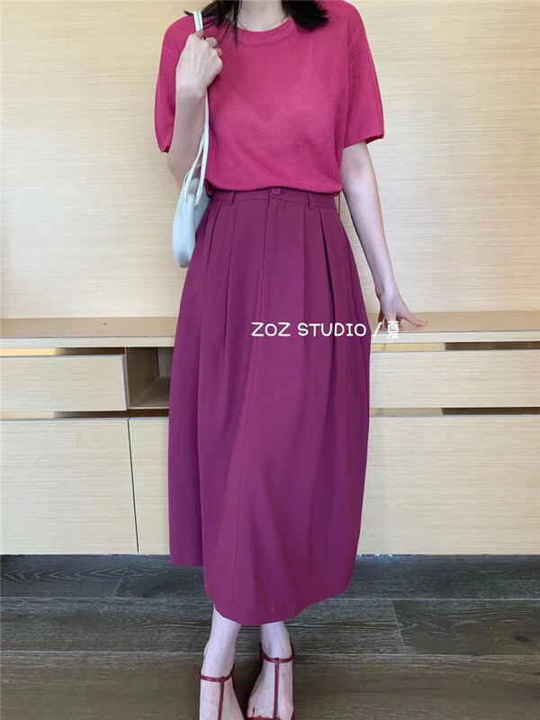 [ZOZ] Korean high waist slim skirt 022033# L