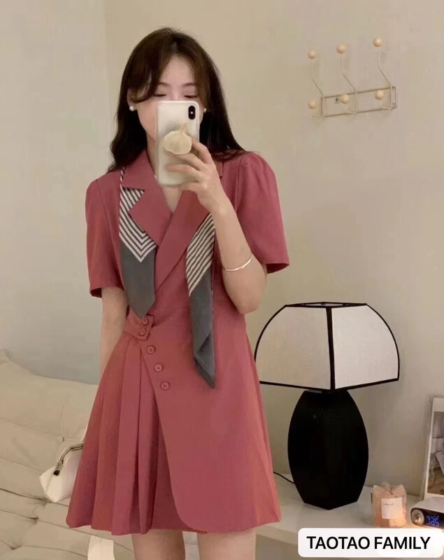 New in early summer! [Taotao family] solid color versatile casual dress 3577# lwy