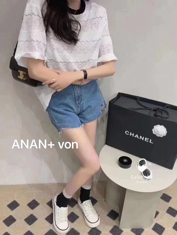 [Anan +] lace Korean Pullover short sleeve T-shirt 330# WTT