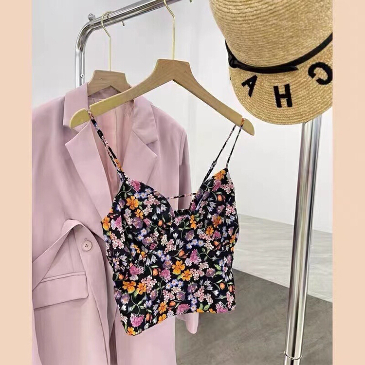 goods in stock! New in early summer! [YG] Korean version of exotic floral sexy spice girl with vest / suspender 212# lwy