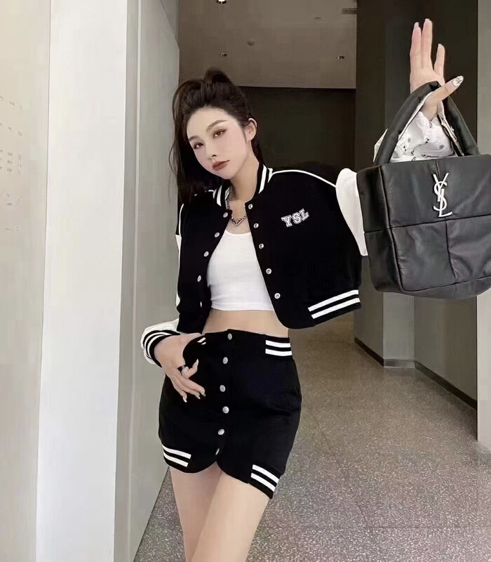 New year in early spring! [JH] net Red Embroidered Baseball Jacket + contrast skirt two-piece suit (excluding matching) 40989# PCZ