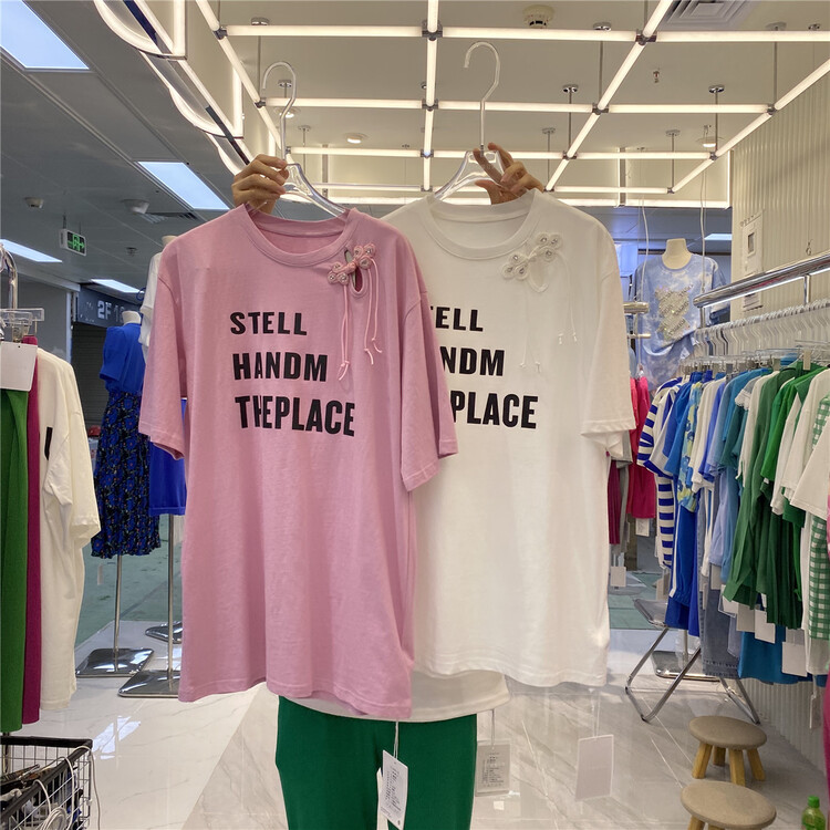 New in early summer! [HS Korea custom] casual Chinese style round neck short sleeve T-shirt 65207# hjy