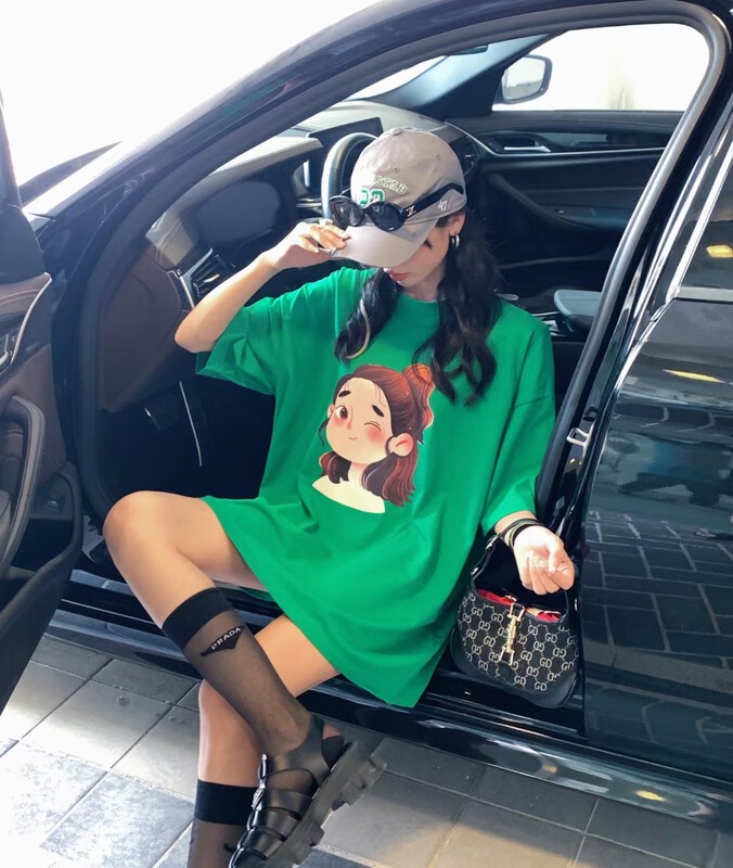 [al] graphic crew neck print short sleeve T-shirt 5198# lwy