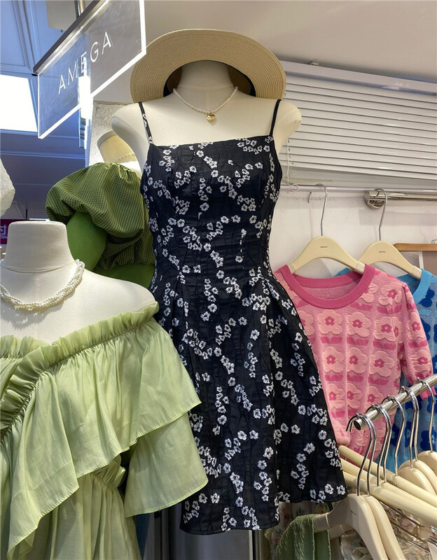 [amega] small fresh floral suspender dress 8106# HBx