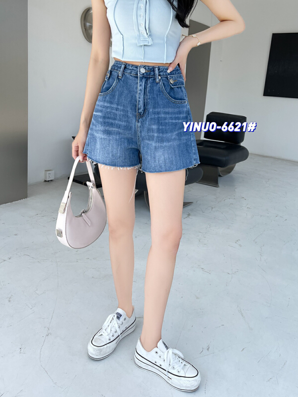 New in early summer! [Yinuo Yinuo denim] bullet free Korean versatile denim shorts ys1-6621# ZSY