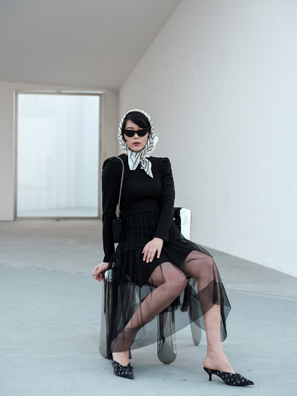 New year in early spring! [BL Bertie Leah] new splicing mesh dress 23013# jhy