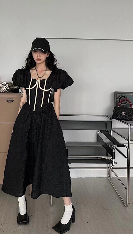 [mi ni] waist closing lady dress 1105# PCZ