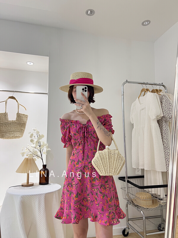 [Lina] vintage floral dress 0153# hjy
