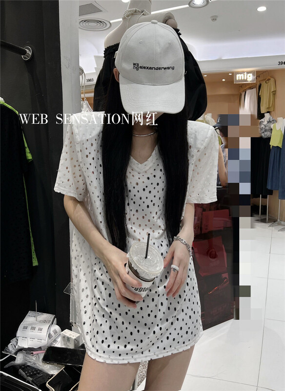 goods in stock! New in early summer! [web sensing] personalized loose fashion short sleeve T-shirt a939# ozq