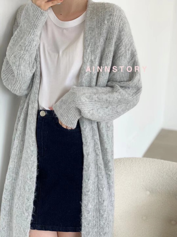 New year in early spring! [ainnstory] Korean version, fashionable and comfortable, versatile long sleeved knitted cardigan (only cardigan) c177# HBx