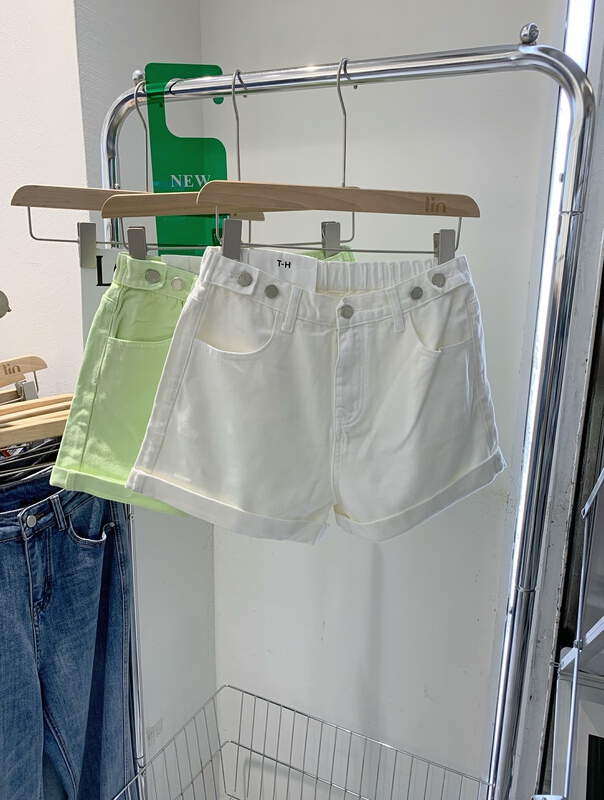 New in early summer! [T.H] Korean loose and versatile denim shorts 5012# LSW