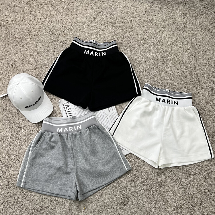goods in stock! [N9] simple and versatile letter waist closing casual shorts n22-158# zyh