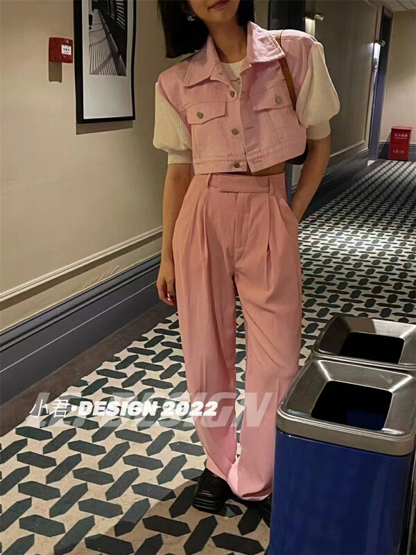 goods in stock! [sevenforershop] straight tube high waist loose trousers ys1-88128# ozq