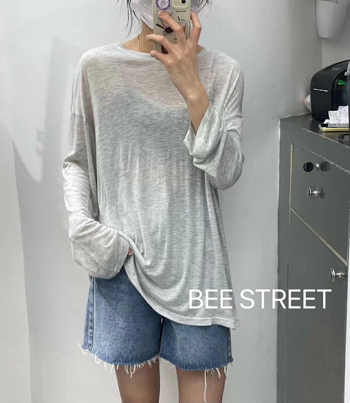 [bee Street] simple and versatile fashion sunscreen shirt 235-8# lwy