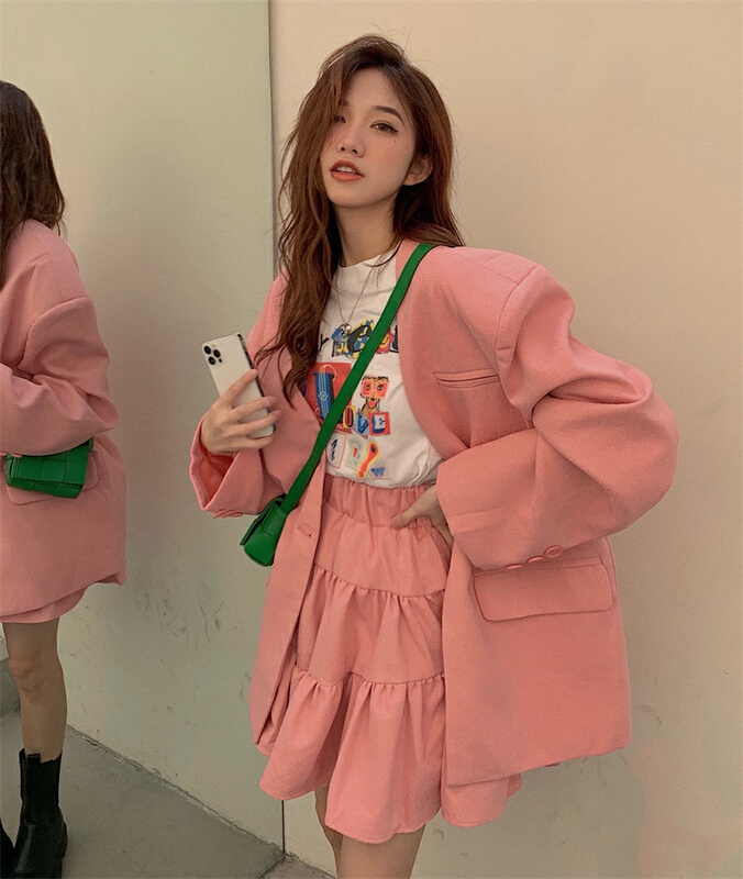 New in early summer! [timely rain] Han Feng ins casual and versatile, sweet design, slim high waist cake skirt 59855# WPL