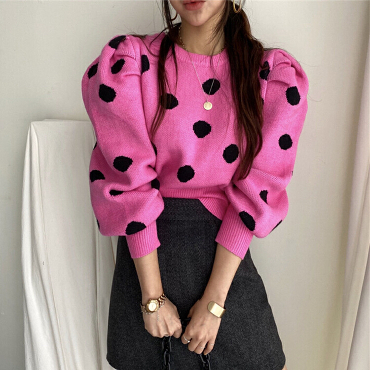 [LML] Korean fashion wave dot blouse 8325# ozq