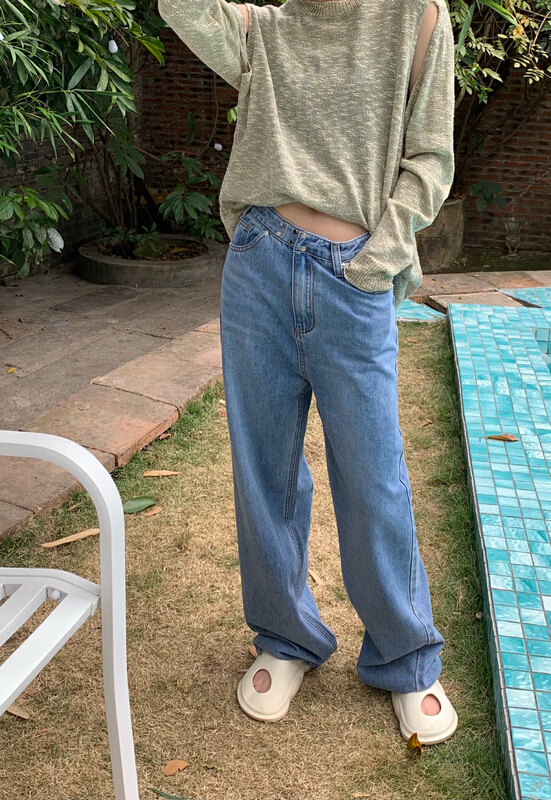 New year in early spring! [9hour] versatile SLIM STRAIGHT JEANS 30198# zxl