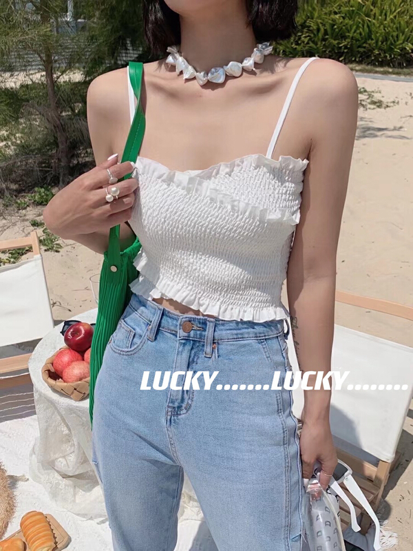 New in early summer! [lucky] irregular slim versatile vest / sling 8631# zxx