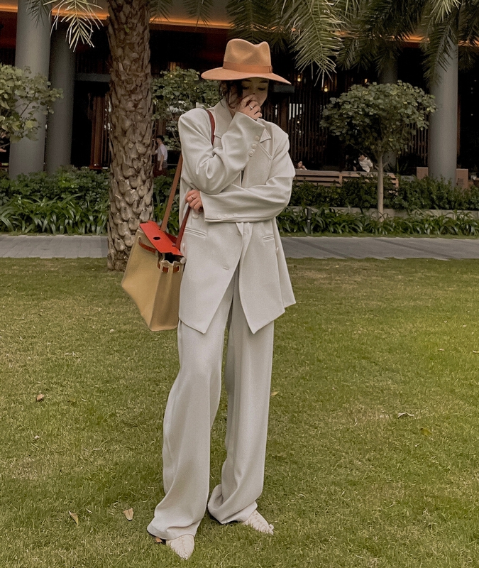New year in early spring! [cotton candy] straight tube loose retro slim trousers 22s262# XJ
