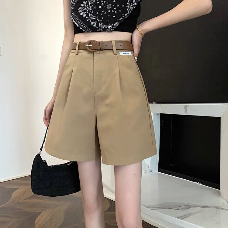 New in early summer! [miss hee hee] high waist, versatile and slim denim shorts (with belt) 1506# Cl