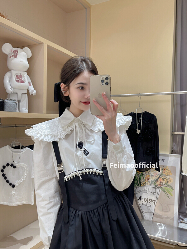 goods in stock! New year in early spring! [Feimao (Yimao)] simple and versatile slim shirt ym-8018# LSL