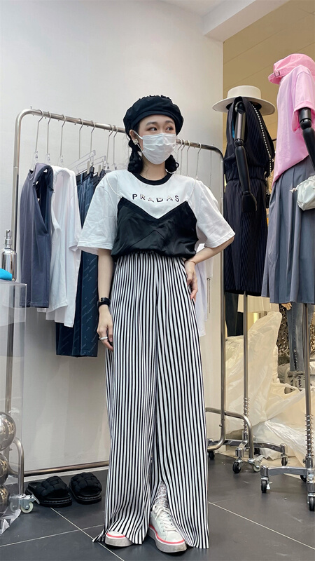 New in early summer! [sk-11] personalized versatile fake two short sleeve T-shirt 30137# XYJ