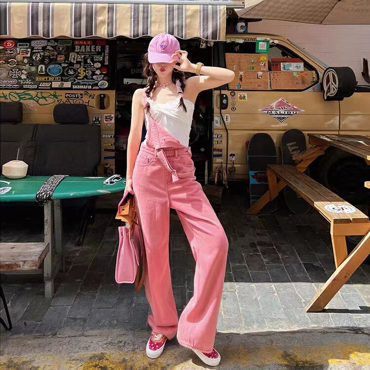 goods in stock! [are studio] casual and versatile high waist suspender 9779# WPL