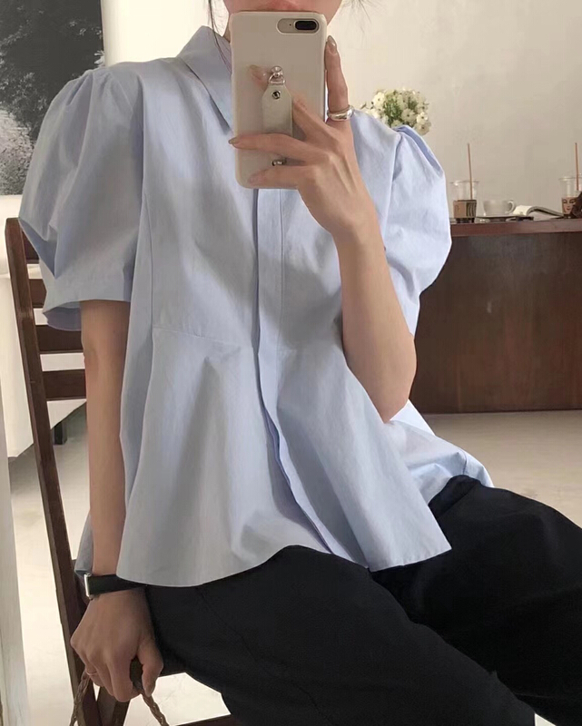 [C oni] heavy industry back pleated shirt c225-525622# lwy