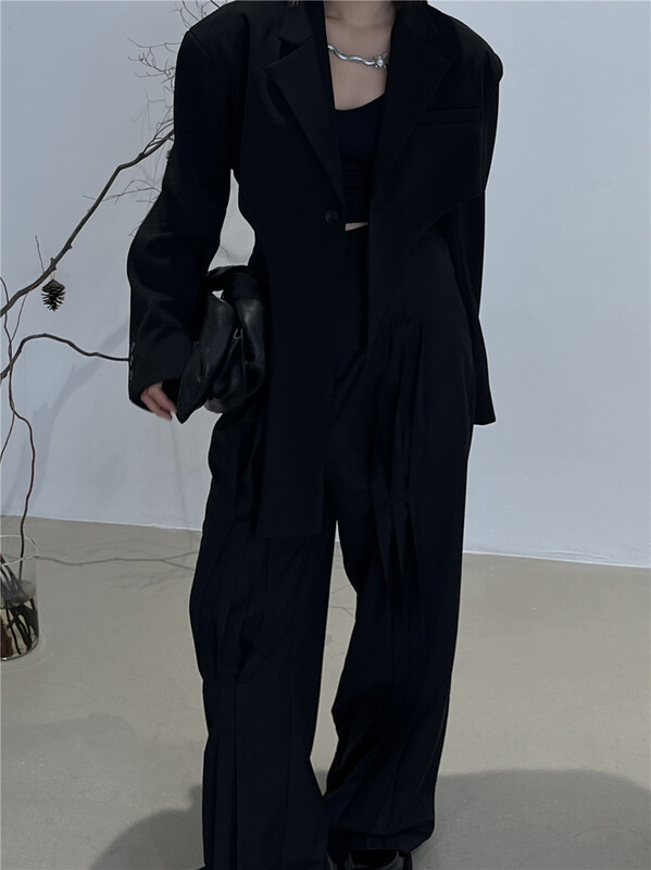 [WP / Yinuo] Street trend personalized pleated casual pants h006# CSX