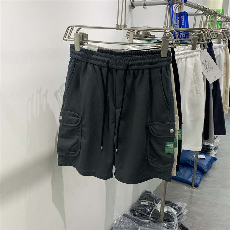 New in early summer! [standing for a long time hot] pocket lace up elastic waist casual shorts 8596# ZZL