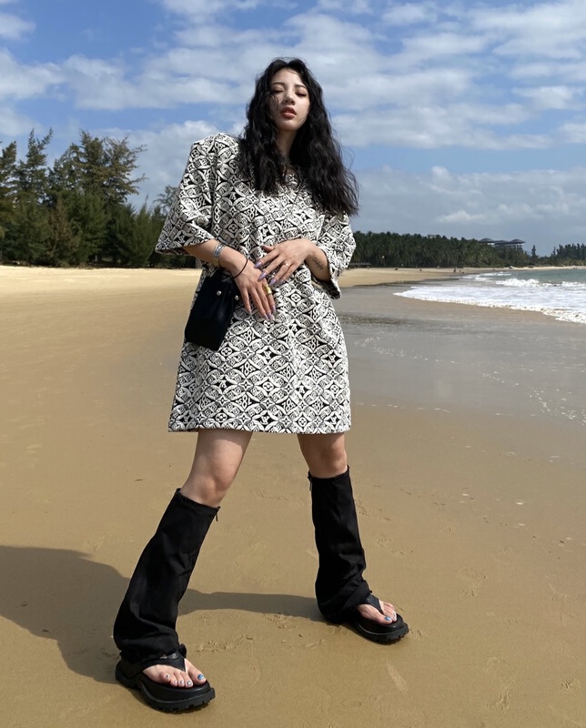 New year in early spring! [f (x)] Korean jacquard round neck short sleeve T-shirt t10310# ozq