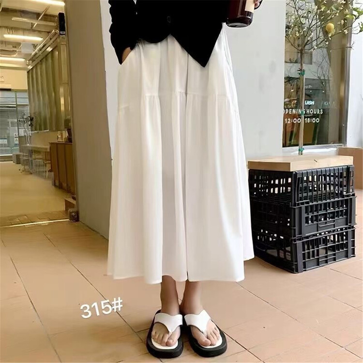 New year in early spring! [Shangpin Wanqian] Korean version solid color large pocket long skirt 315# hjy