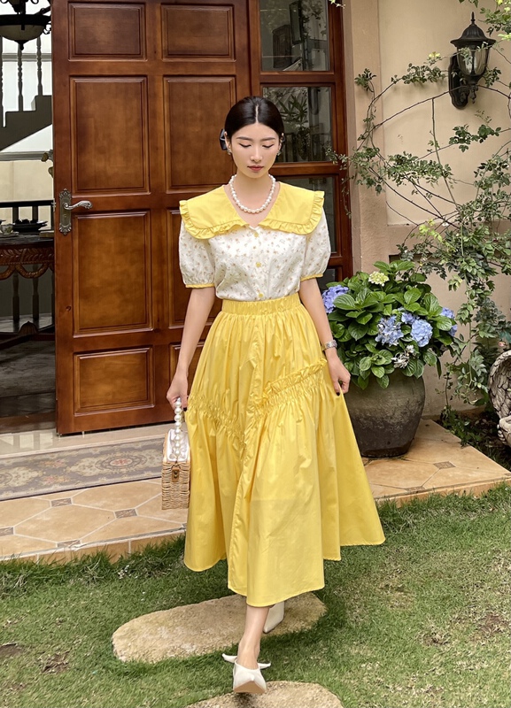 New in early summer! [x.future] French style irregular design skirt j8053# zxx