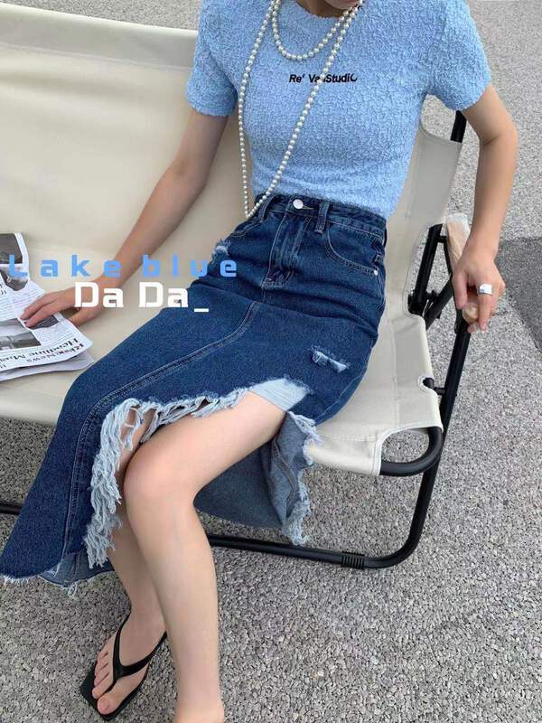 [dada] slit design fashion skirt 7112# zxl