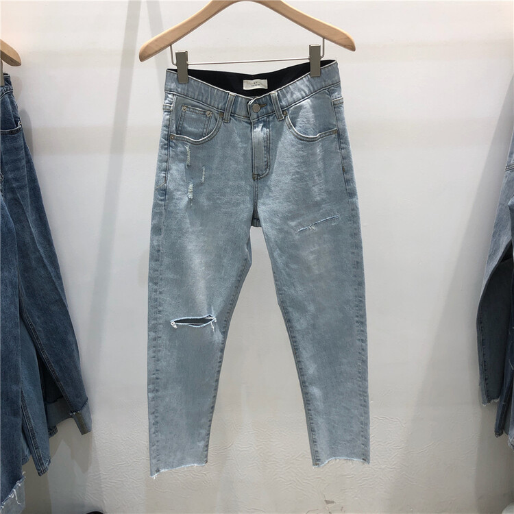 New year in early spring! [x.t] one button hole versatile jeans 1207# ZZL