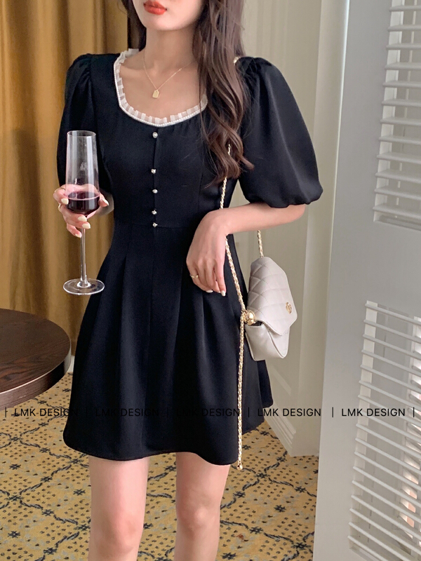 Early spring! [LMK] top bead bubble sleeve fashion dress 2183# hjy
